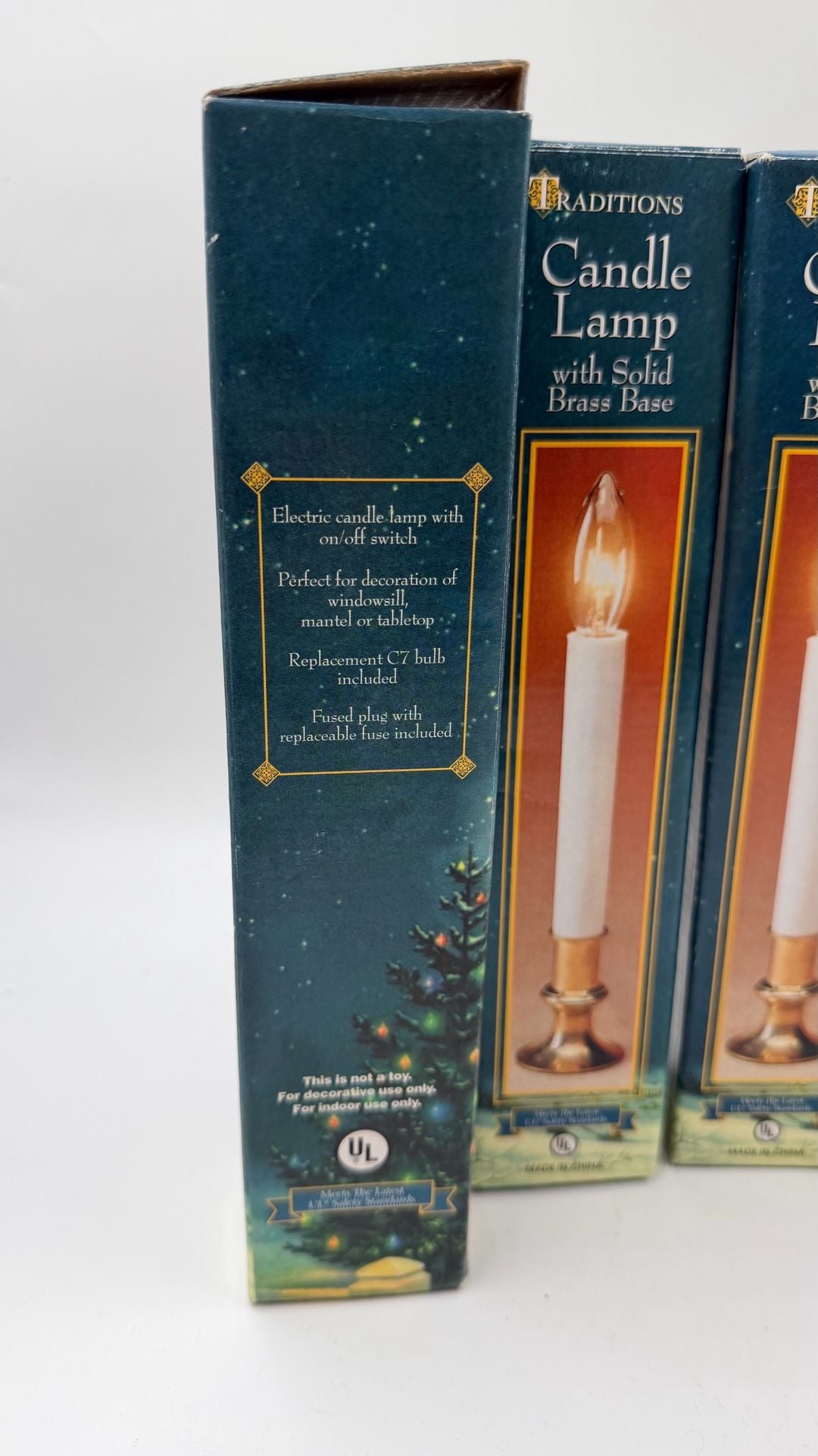 Traditions Electric Candle Lamp With Solid Brass Base Lot Of 5 New 3
