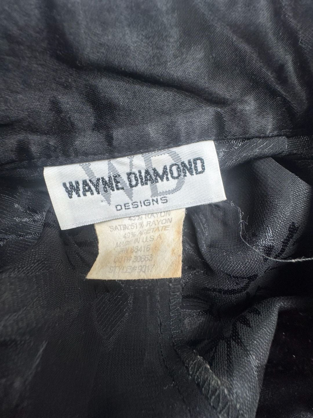Wayne Diamond Designs Black Sheer Burnout Floral Dress 2