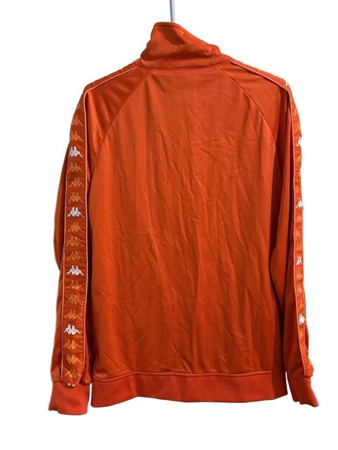 Kappa 222 Banda Anniston Track Jacket Size Large Orange Full Zip 3