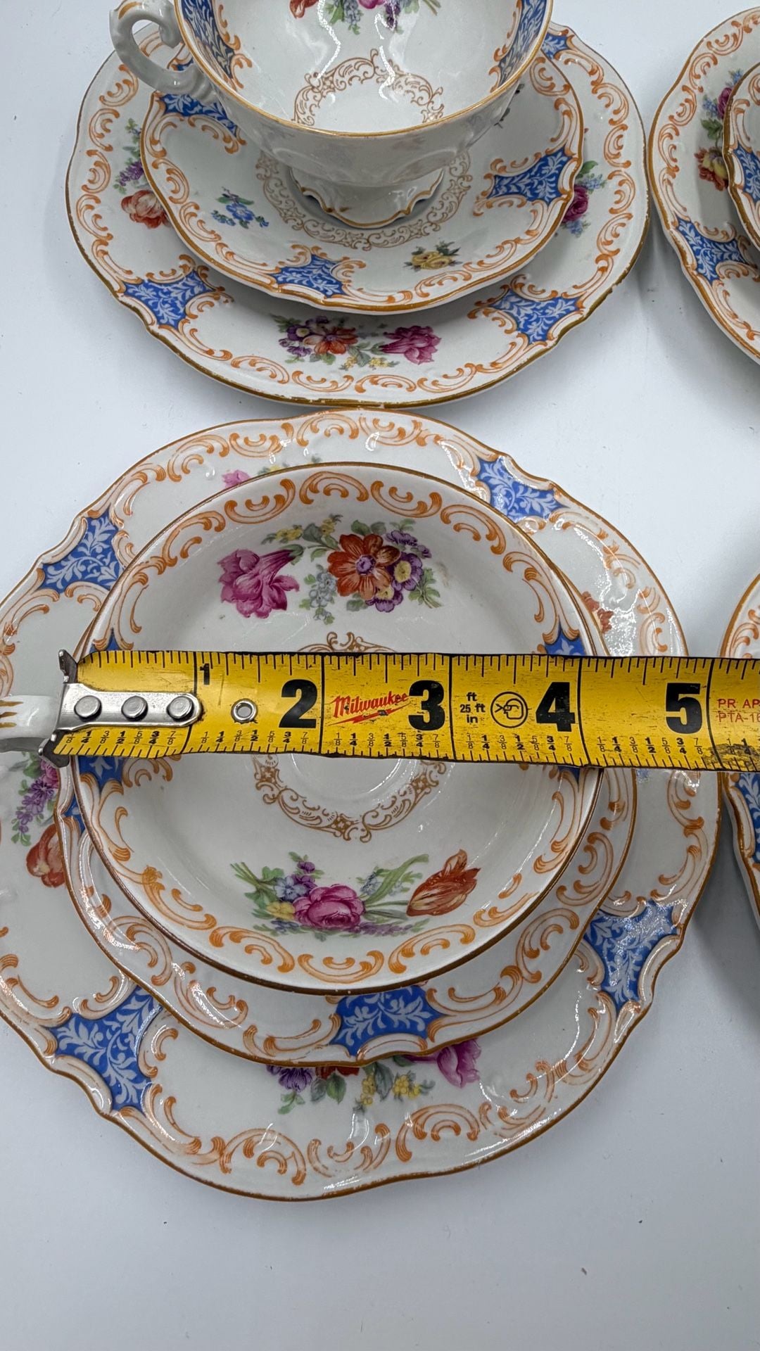 Schumann Bavaria Tea Trio Set Floral Gold Trim 3