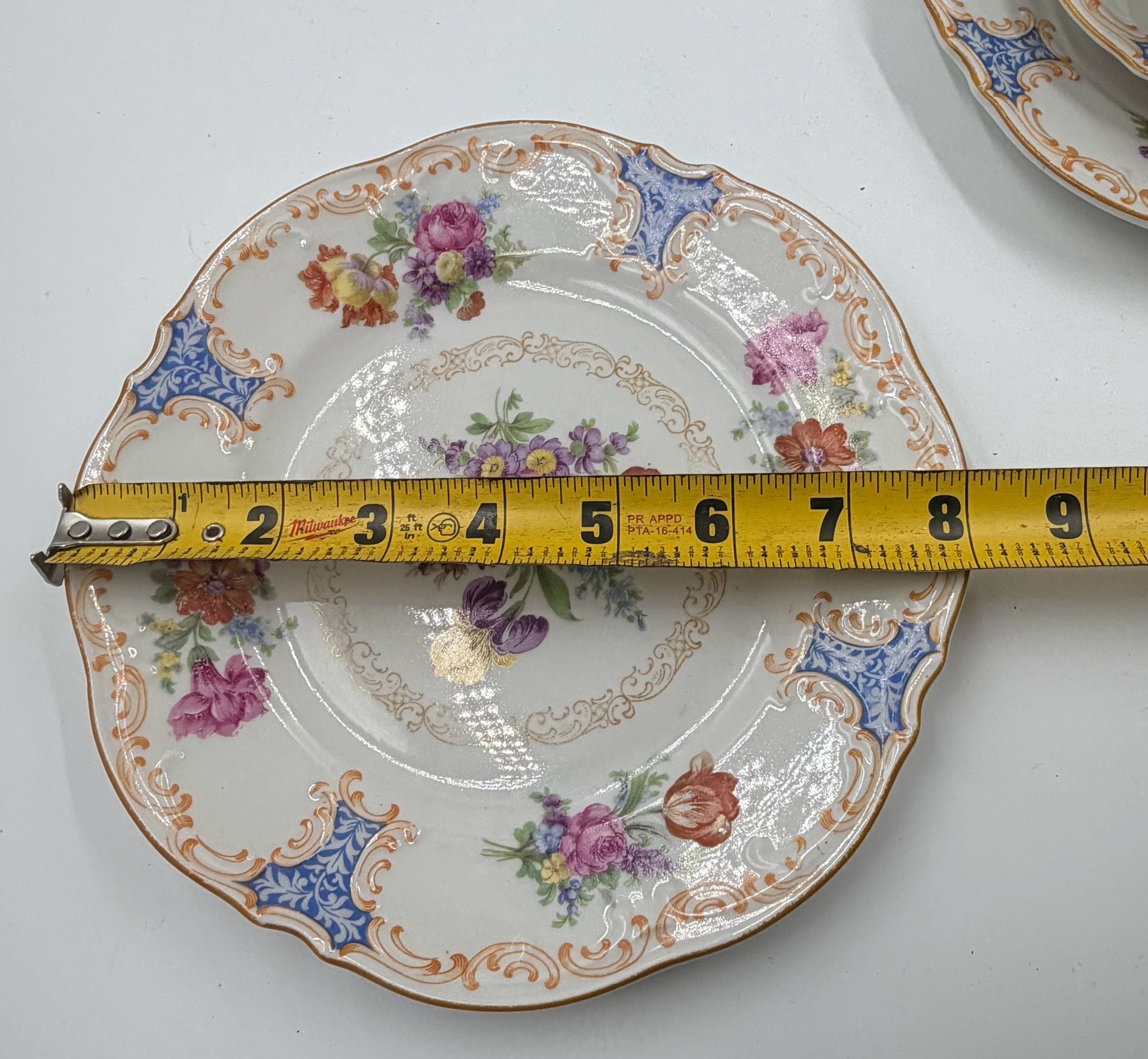Schumann Bavaria Tea Trio Set Floral Gold Trim 6