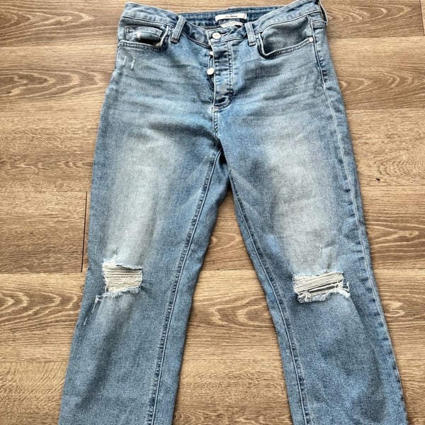 Sam Edelman The Mary Jane Boyfriend Jeans Size 29 Distressed Straight
