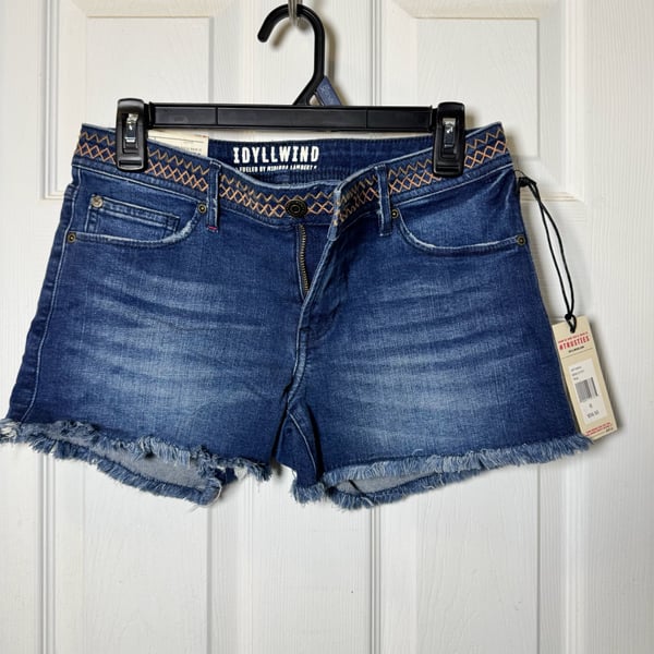 Idyllwind Mom Cutoff Shorts Size 6 Blue Denim