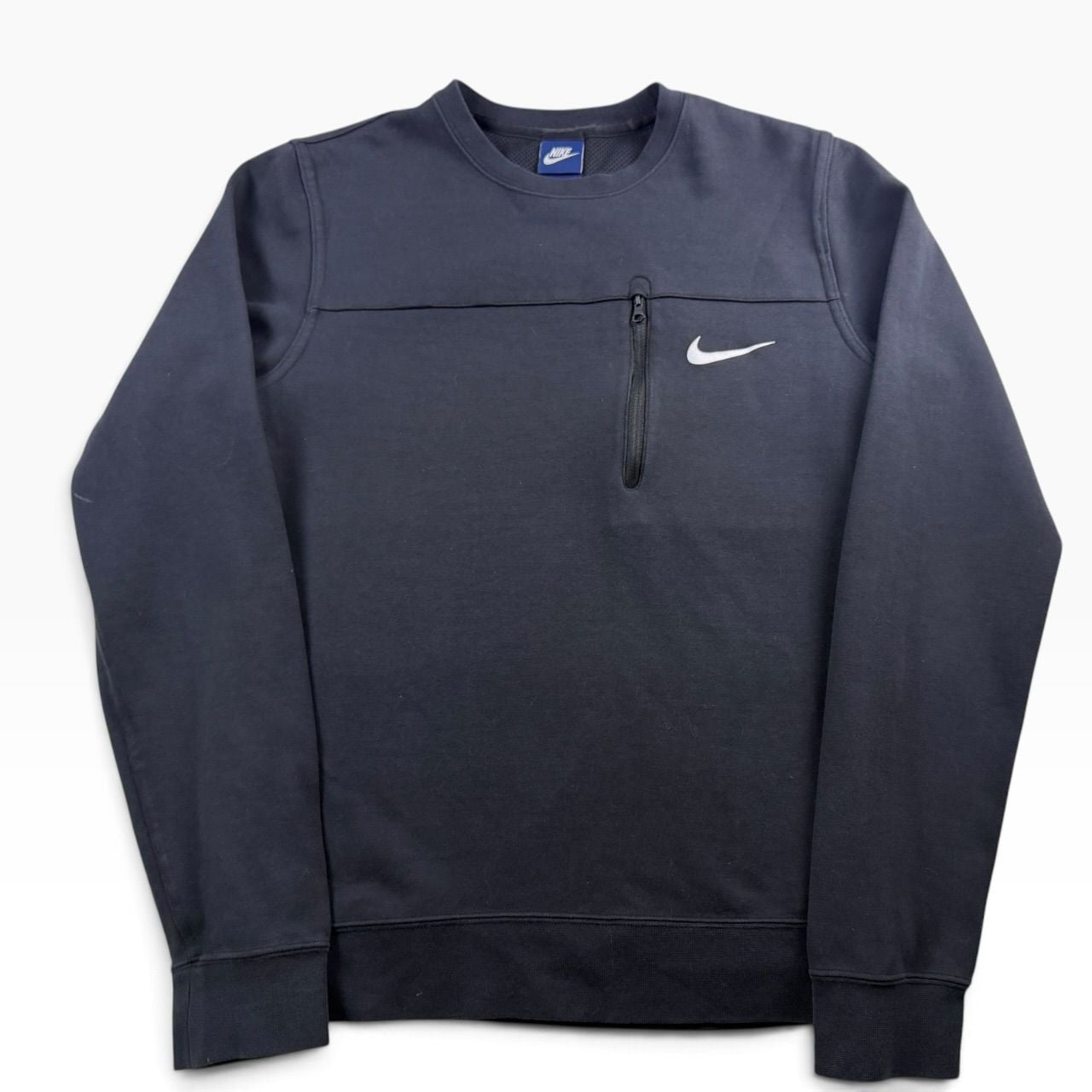 Nike Black Zip Pocket Swoosh Crewneck Small 4