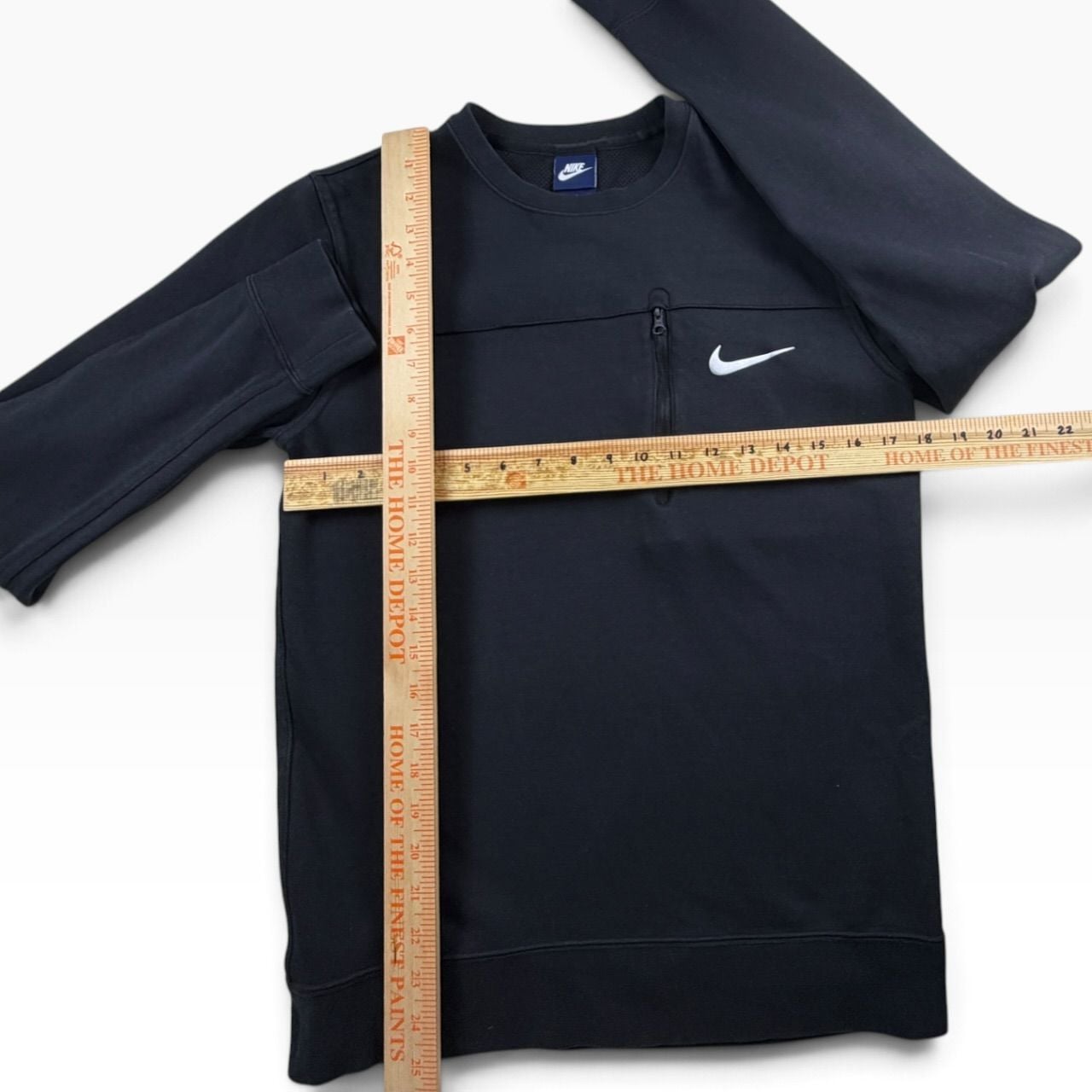 Nike Black Zip Pocket Swoosh Crewneck Small 5