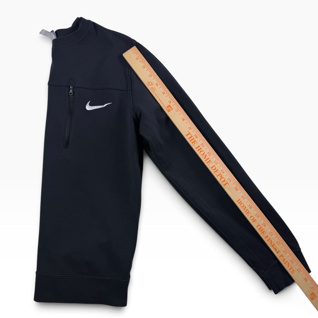 Nike Black Zip Pocket Swoosh Crewneck Small 8