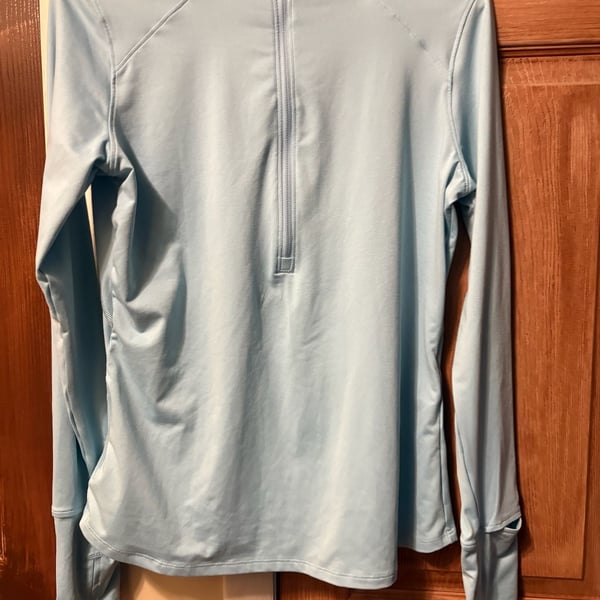 Under Armour Quarter Zip Long Sleeve Size M Light Blue Athletic Shirt