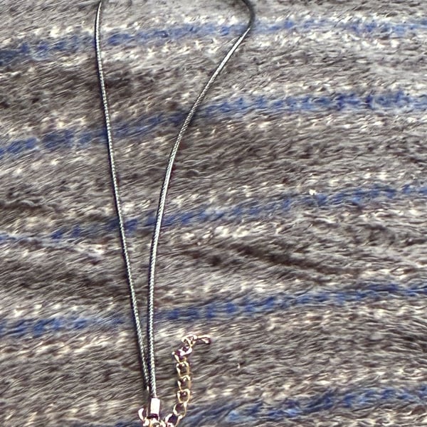 Unbranded Red Heart Arrow Pendant Necklace Black Cord