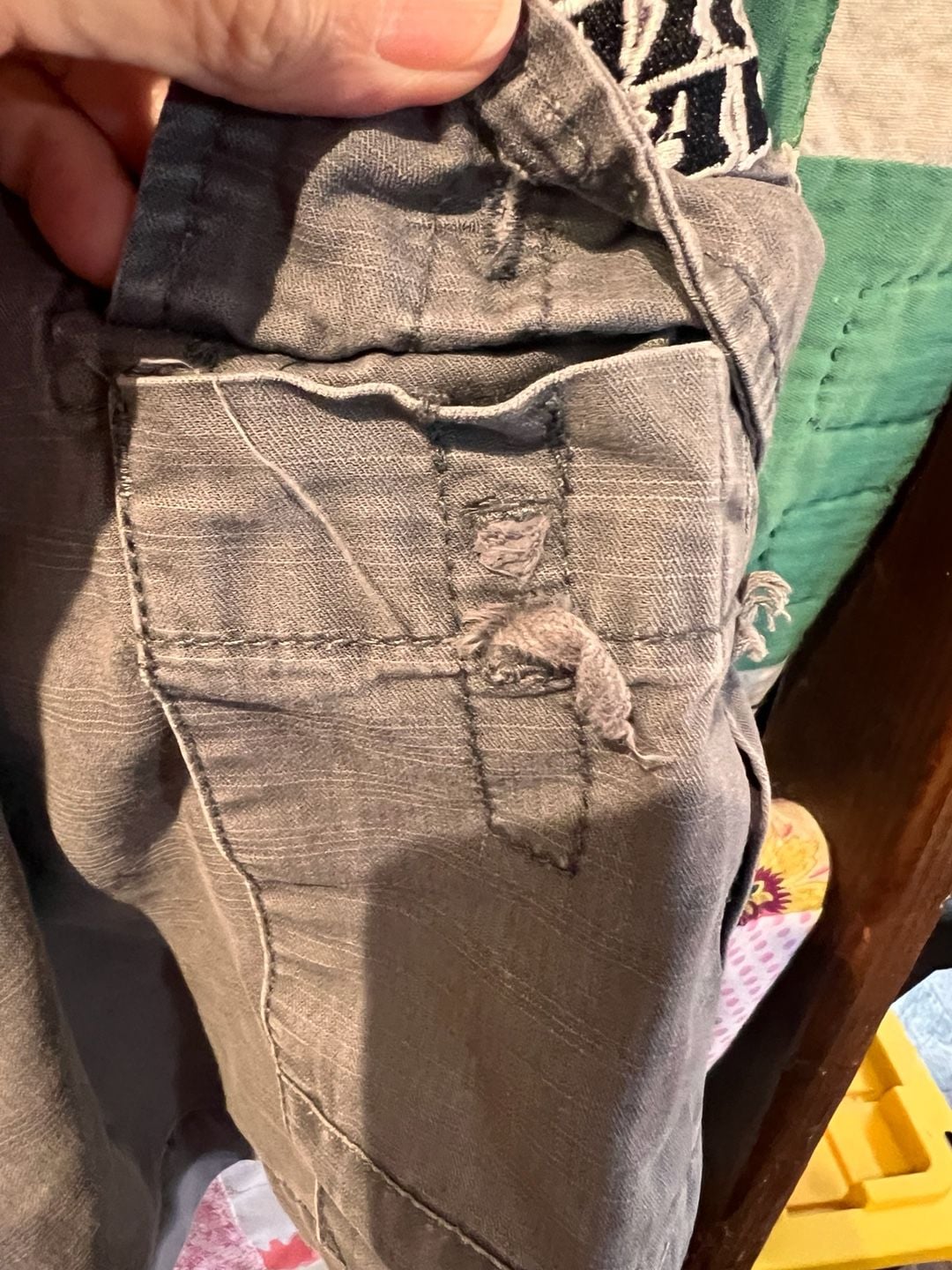 Harley Davidson Cargo Shorts Size 35 Gray Cotton 5