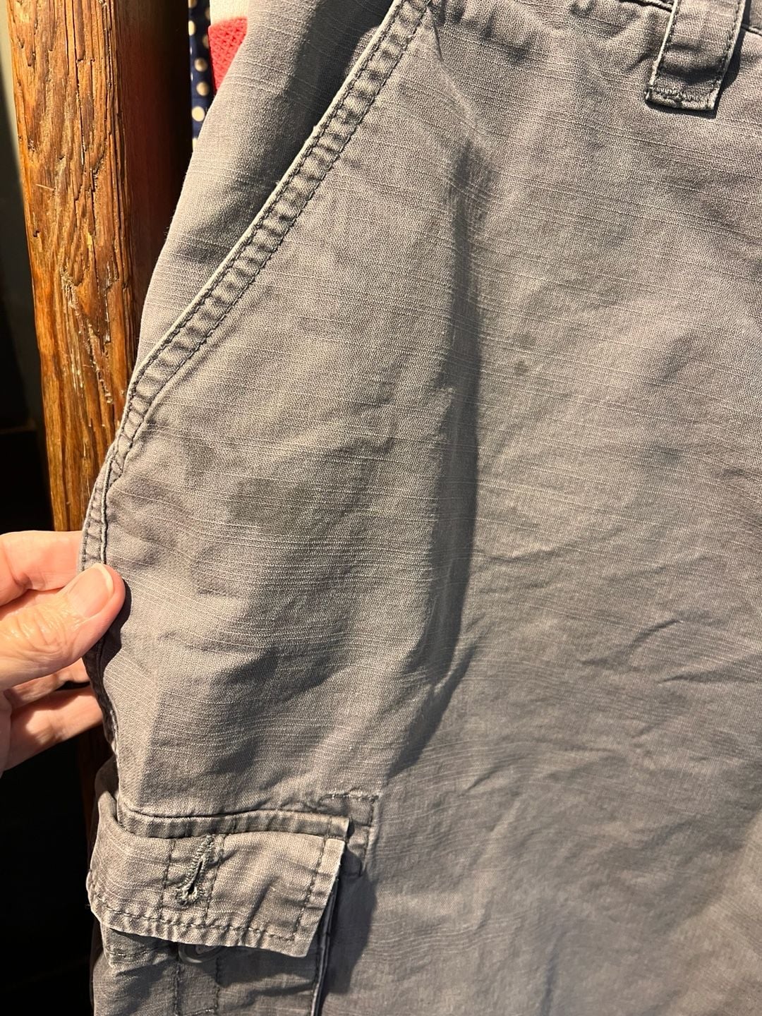 Harley Davidson Cargo Shorts Size 35 Gray Cotton 8