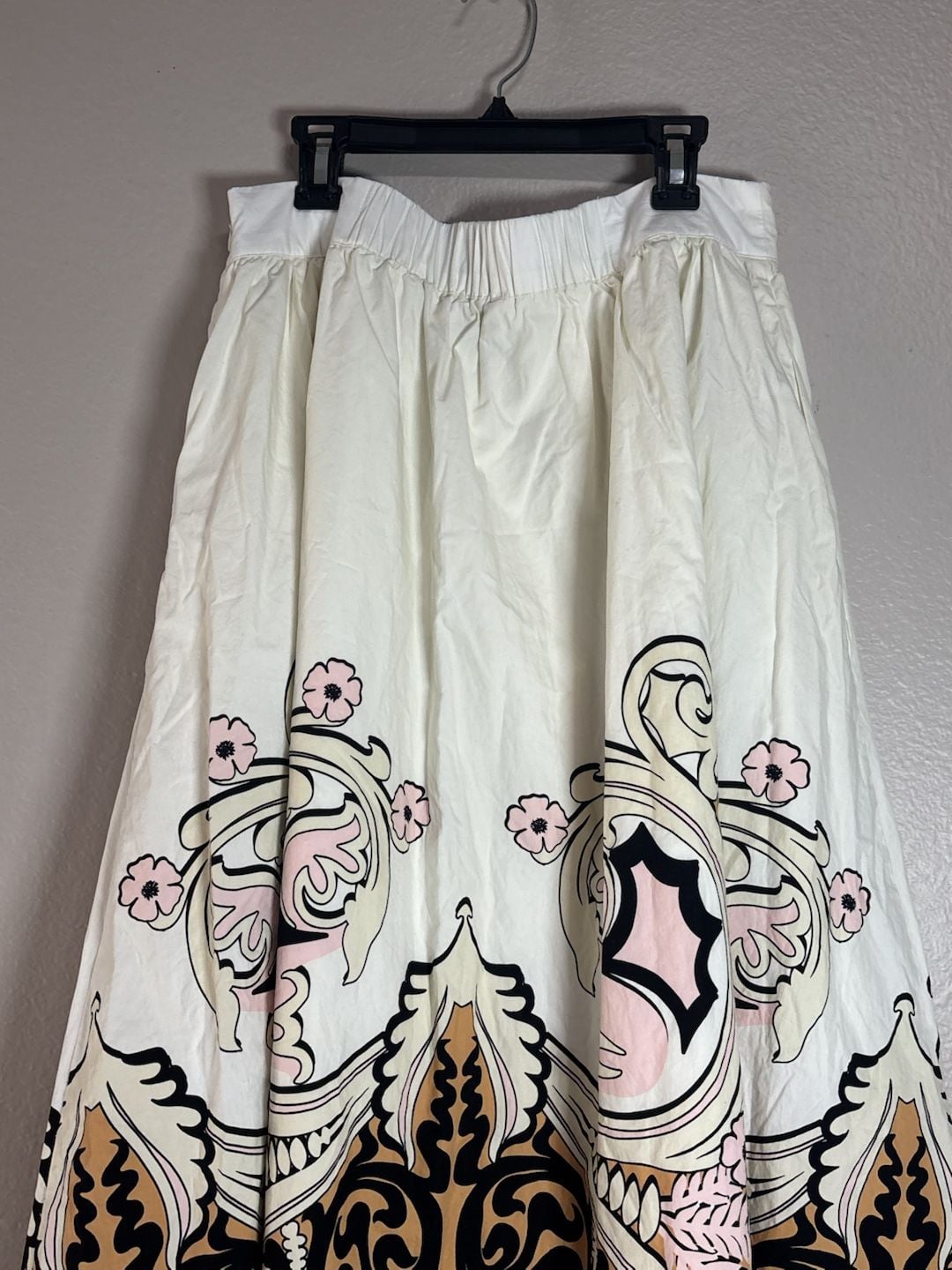 Gibson Latimer Midi Skirt Boho Paisley Floral Print Sz 16 9