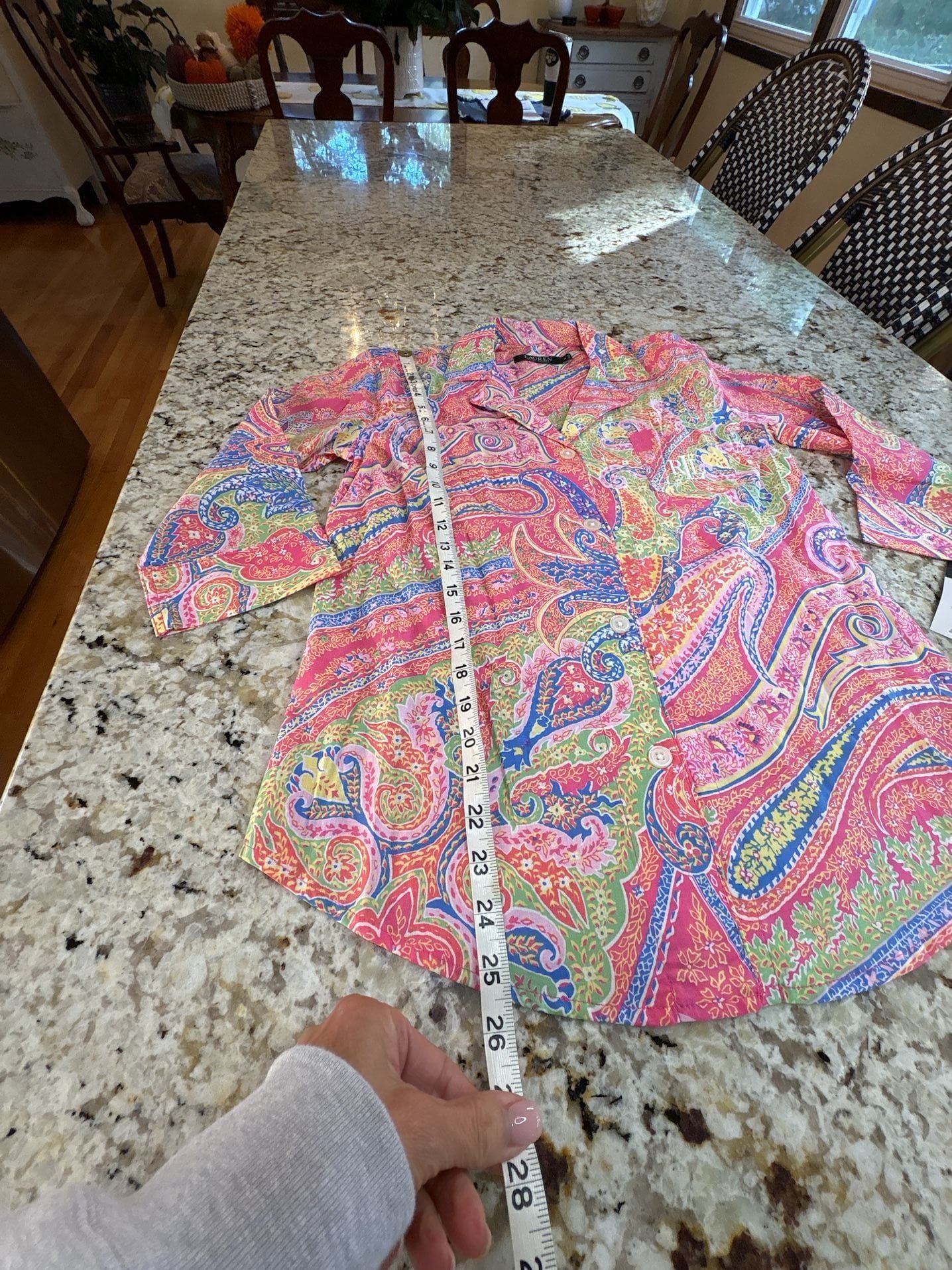 Lauren Ralph Lauren Pink Paisley Pajama Set Size S 7