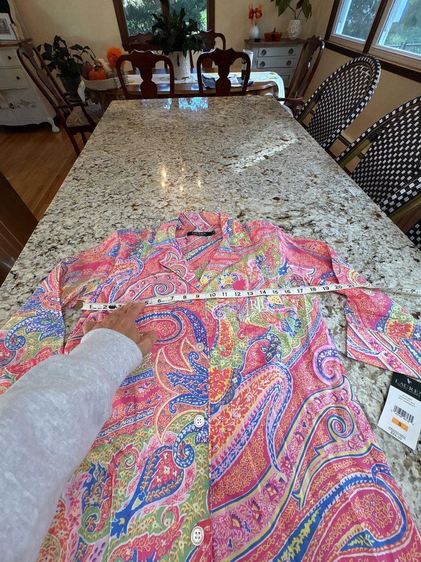 Lauren Ralph Lauren Pink Paisley Pajama Set Size S 6