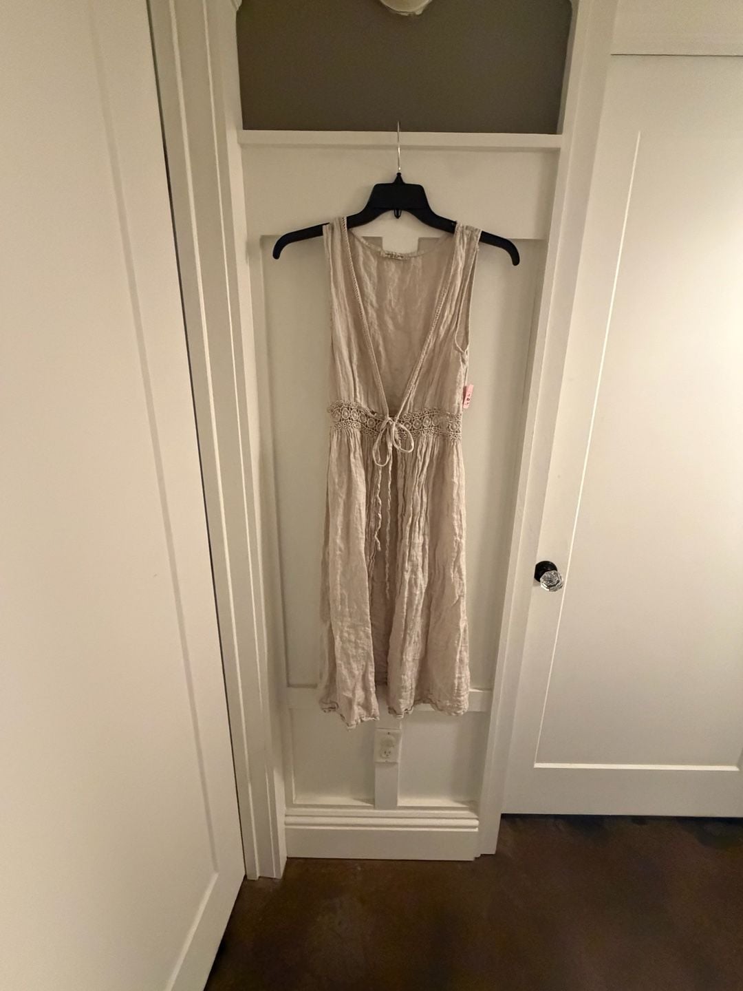 Francesca Bettini Linen vest cardigan Beige Made in Italy 100 cotton 2