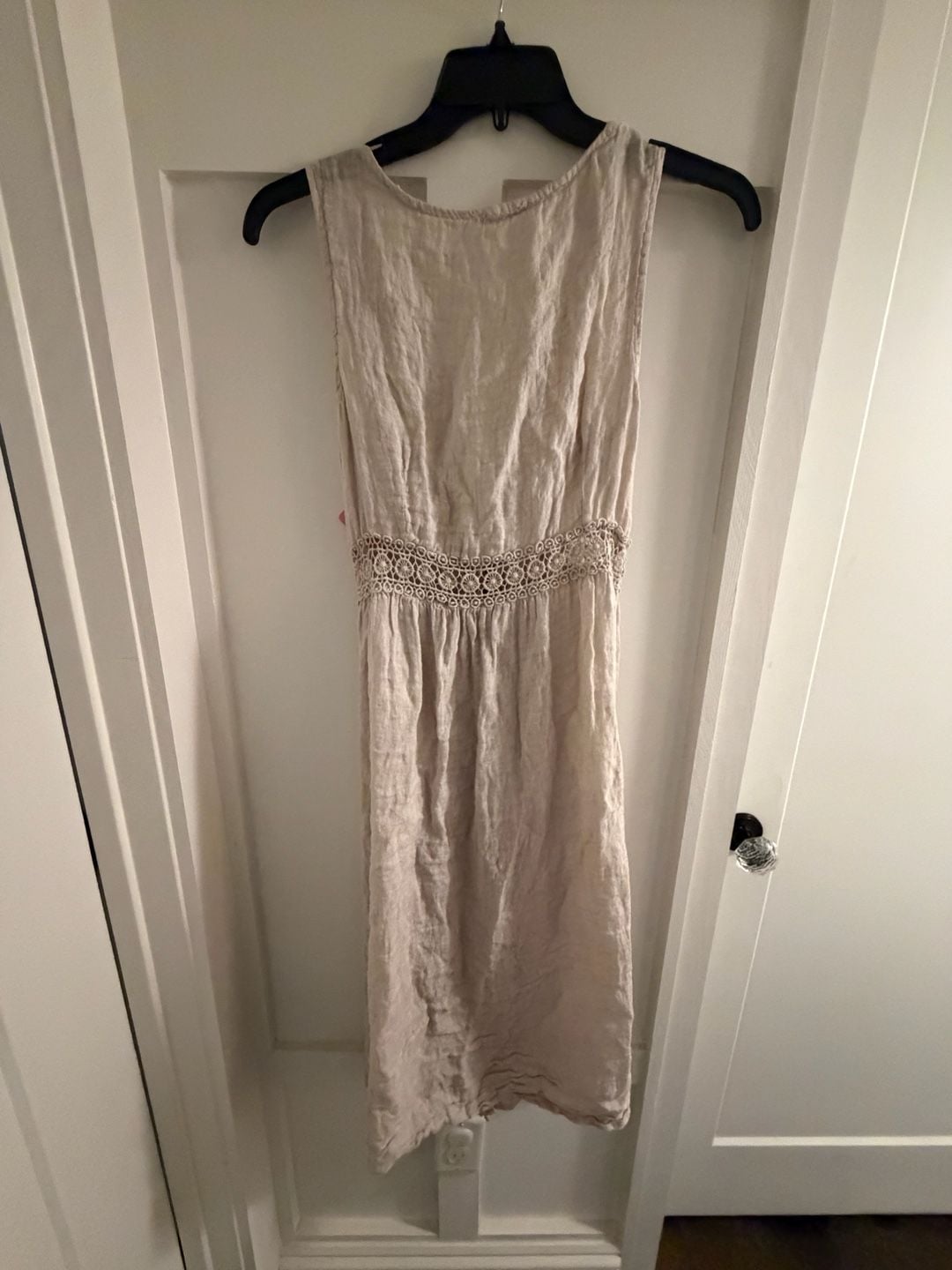 Francesca Bettini Linen vest cardigan Beige Made in Italy 100 cotton 4