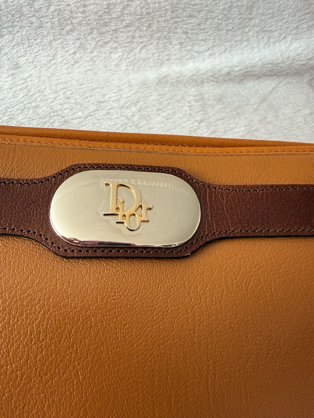 Christian Dior Vintage Leather Shoulder Bag Brown 7