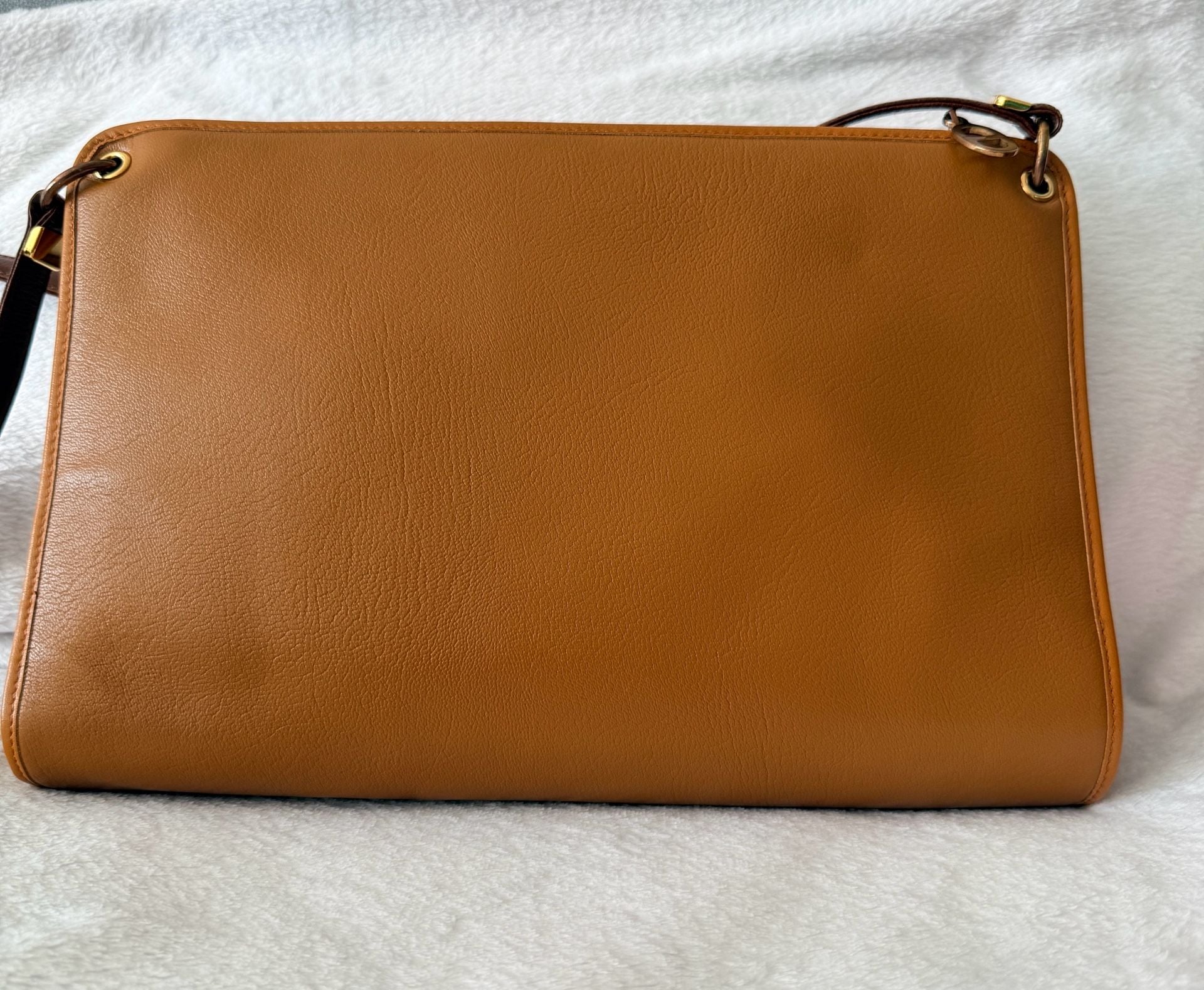 Christian Dior Vintage Leather Shoulder Bag Brown 10