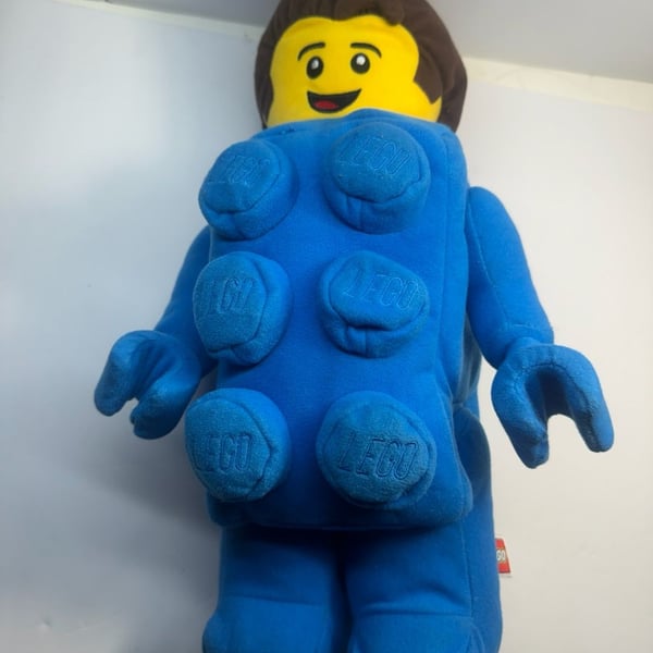 LEGO Minifigure Brick Suit Guy Blue Plush