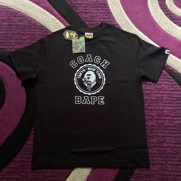 Bape x Coach College Logo T-Shirt Black