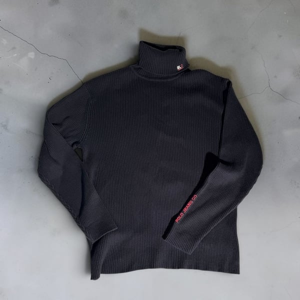 Polo Jeans Co. Size L Black Turtleneck Sweater