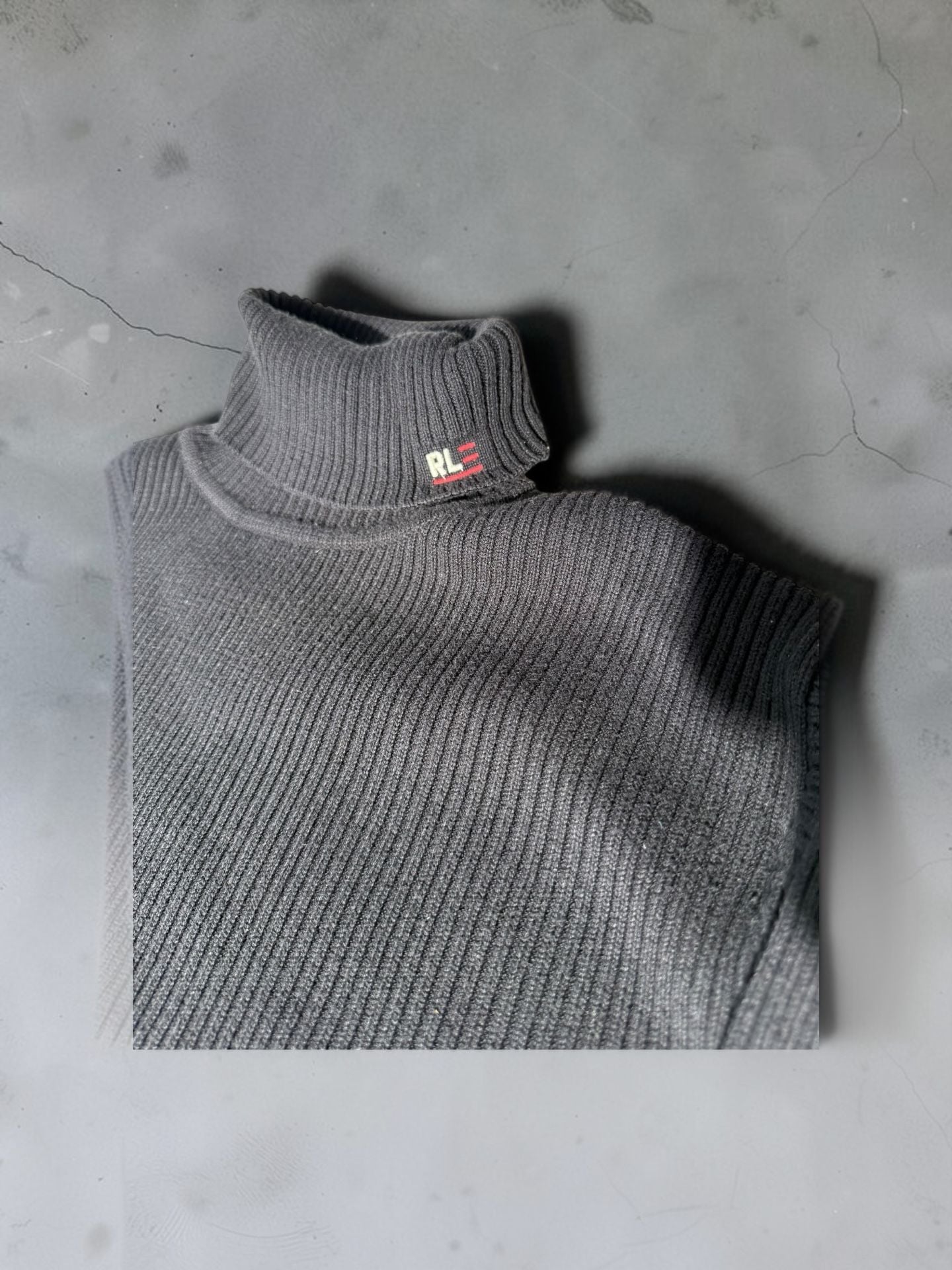 Polo Jeans Co. Size L Black Turtleneck Sweater 3