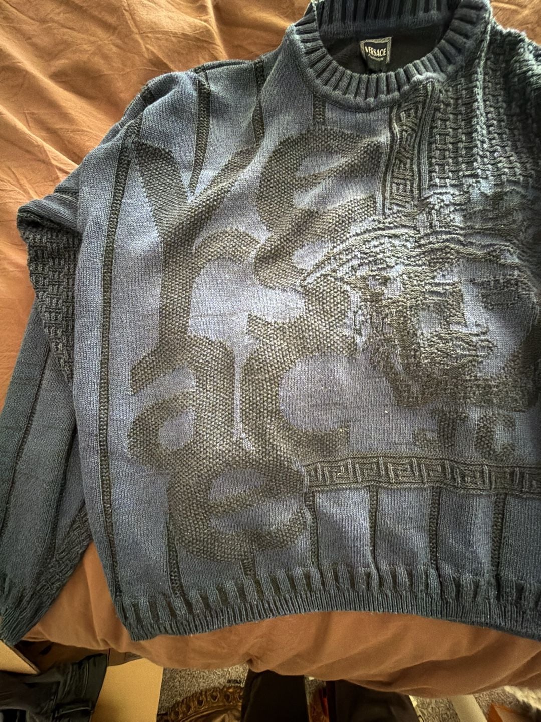 Versace Jeans Couture Medusa Knit Sweater Blue 4
