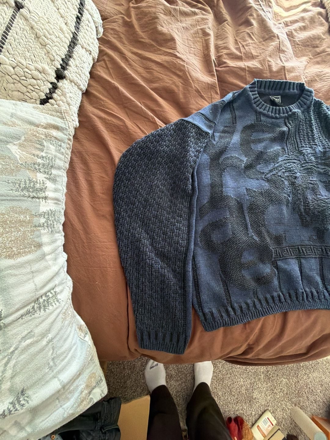 Versace Jeans Couture Medusa Knit Sweater Blue 5