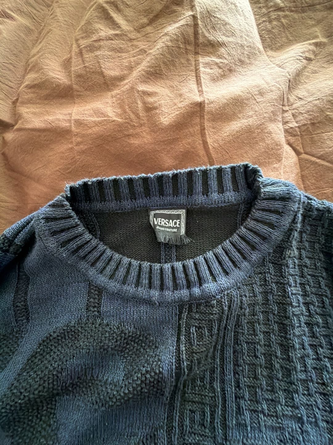 Versace Jeans Couture Medusa Knit Sweater Blue 6