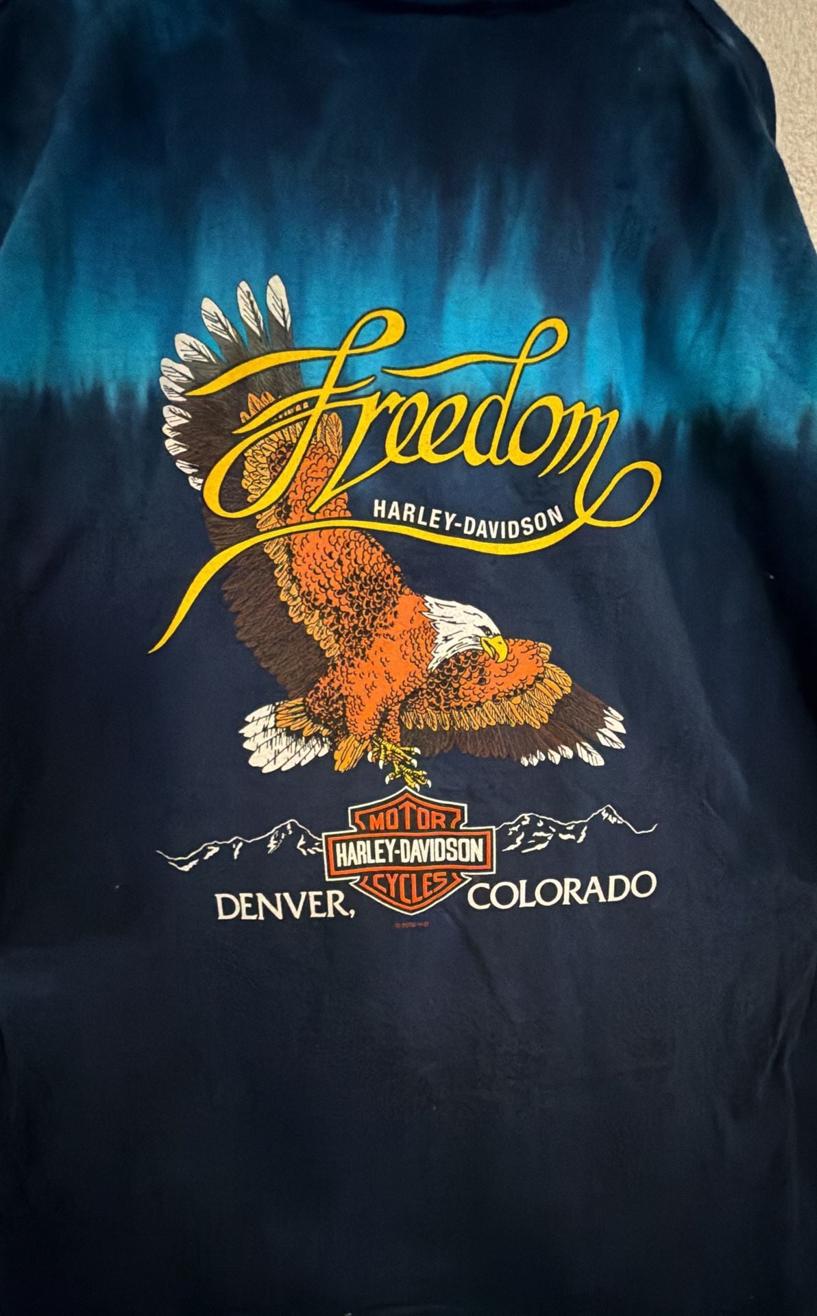 Blue Reverse Tie Dye Harley Davidson 2