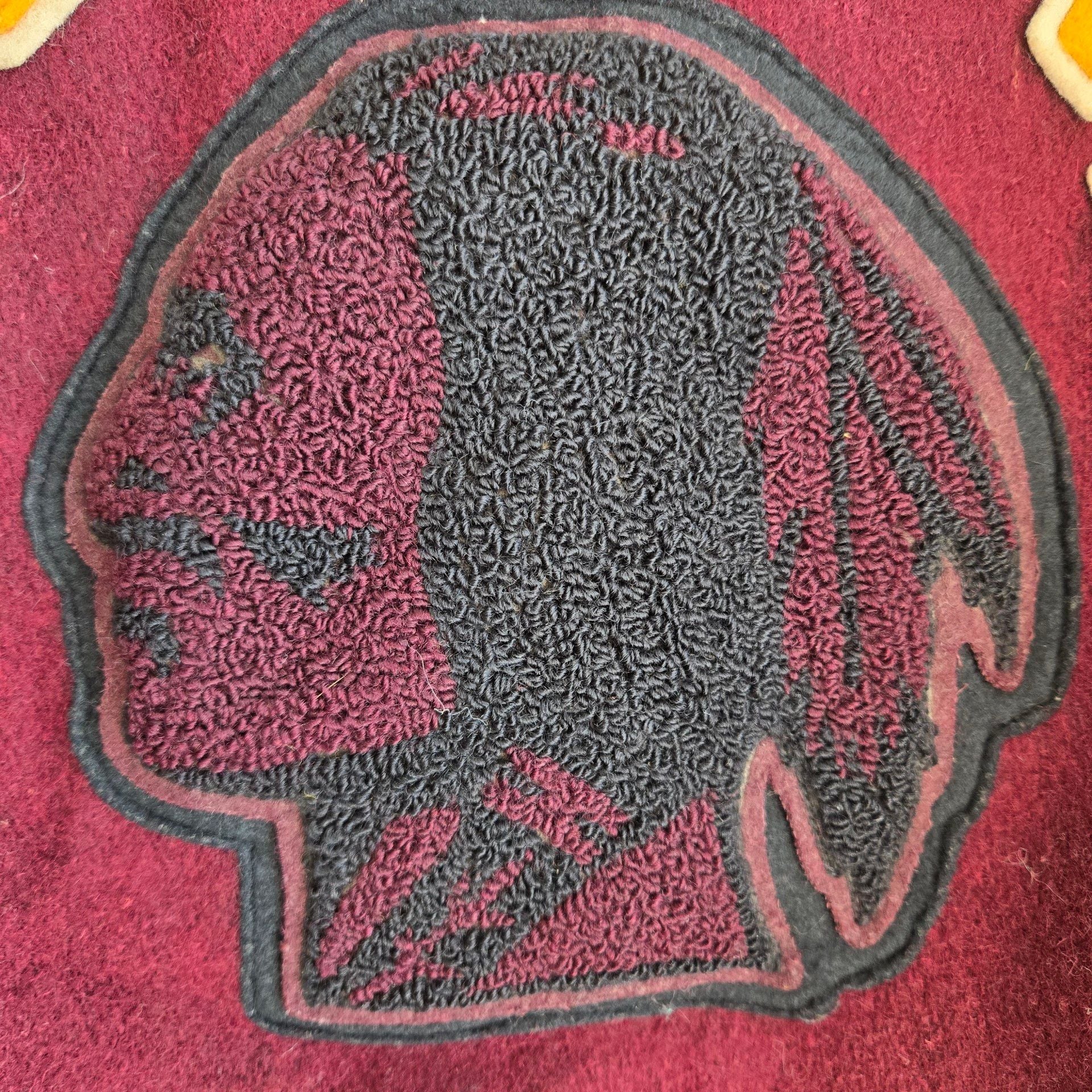 Vintage Hoonah Braves Varsity Jacket Maroon Leather Wool 1991 Ben 7