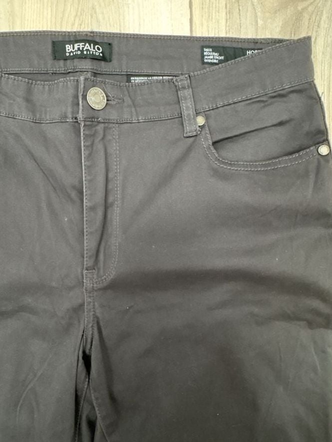 Buffalo David Bitton Hope Mid Rise Stretch Skinny Pants 12/32 Charcoal NWT 3