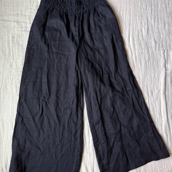 Anthropologie Somerset Linen Wide Leg Pant