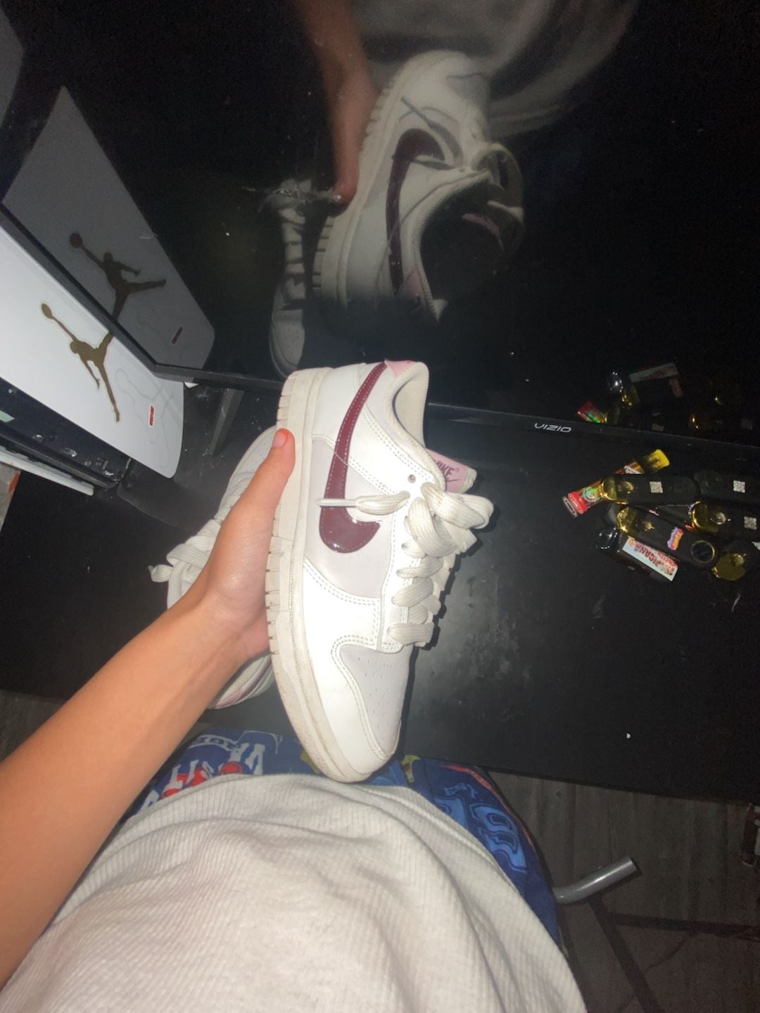 Nike Dunk Low Plum Chalk White Sneakers 5