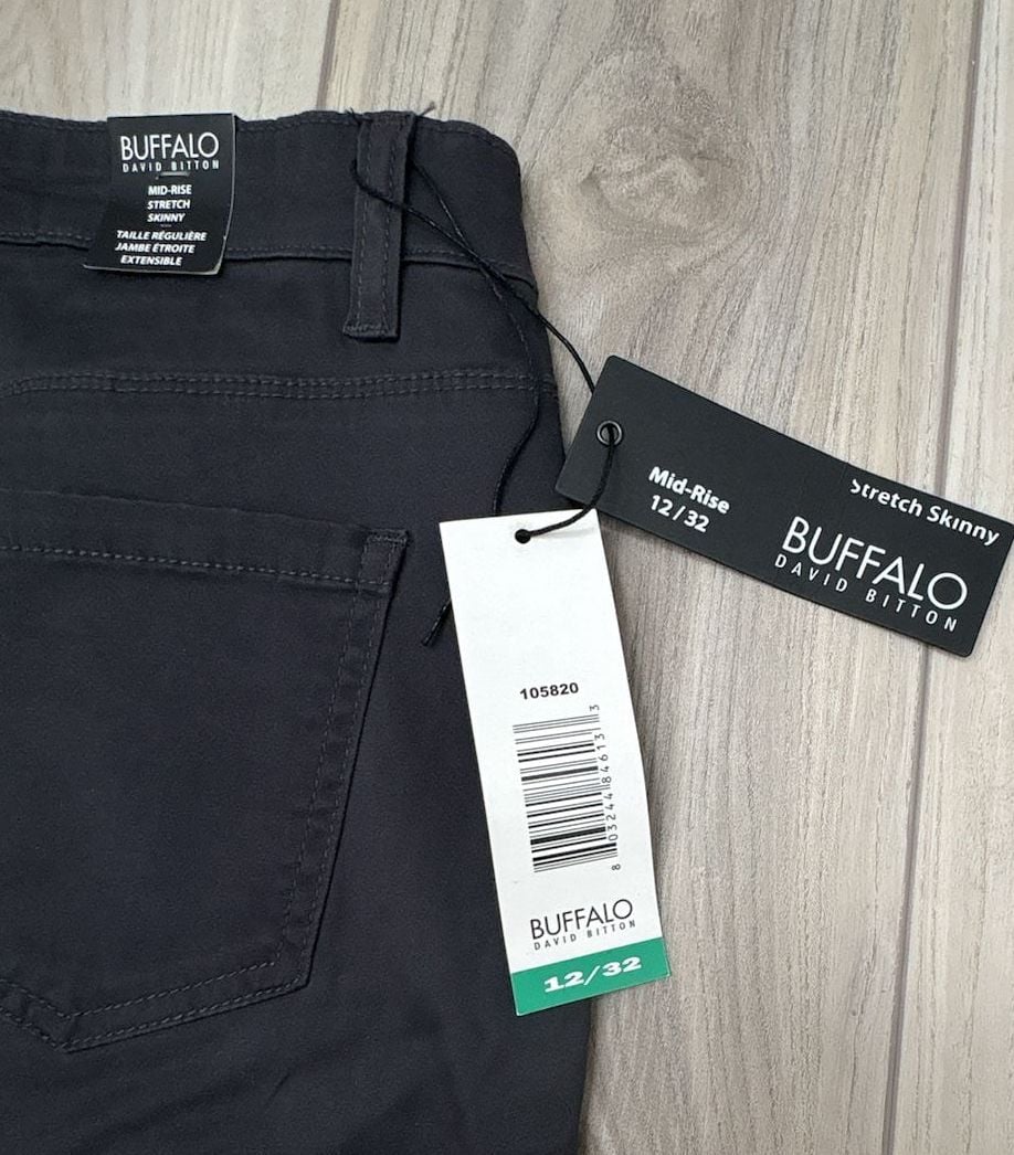 Buffalo David Bitton Hope Mid Rise Stretch Skinny Pants 12/32 Charcoal NWT 9