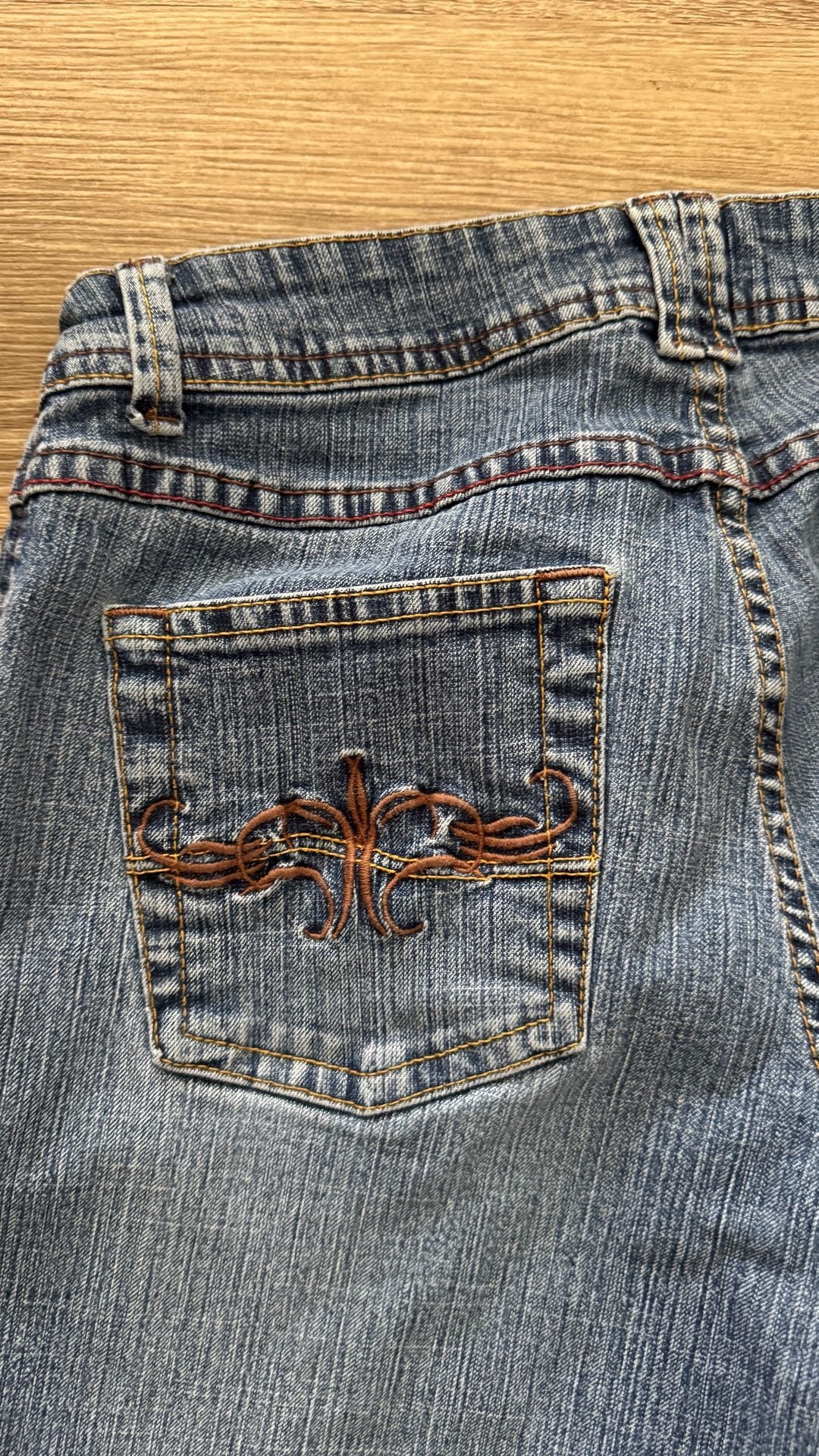 Bubblegum Bootcut Jeans Blue Denim Y2K 7
