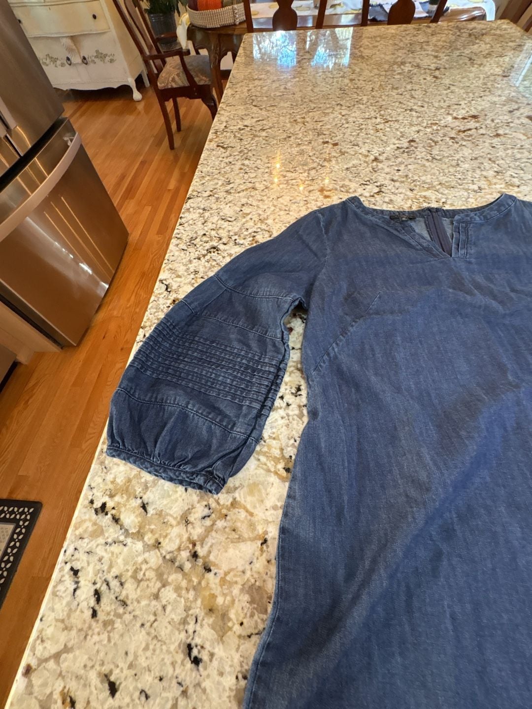 Talbots Denim Shift Dress Size 6P Blue Cotton Petite 3