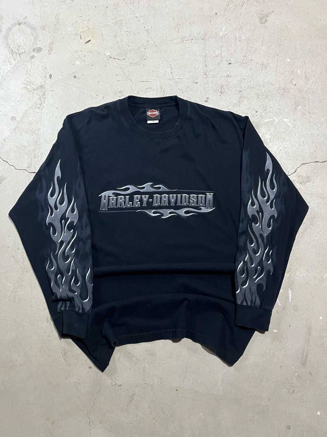 Crazy flame sleeve hit Harley Davidson Long Sleeve 3