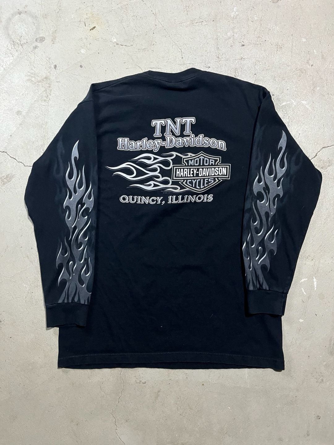 Crazy flame sleeve hit Harley Davidson Long Sleeve 6