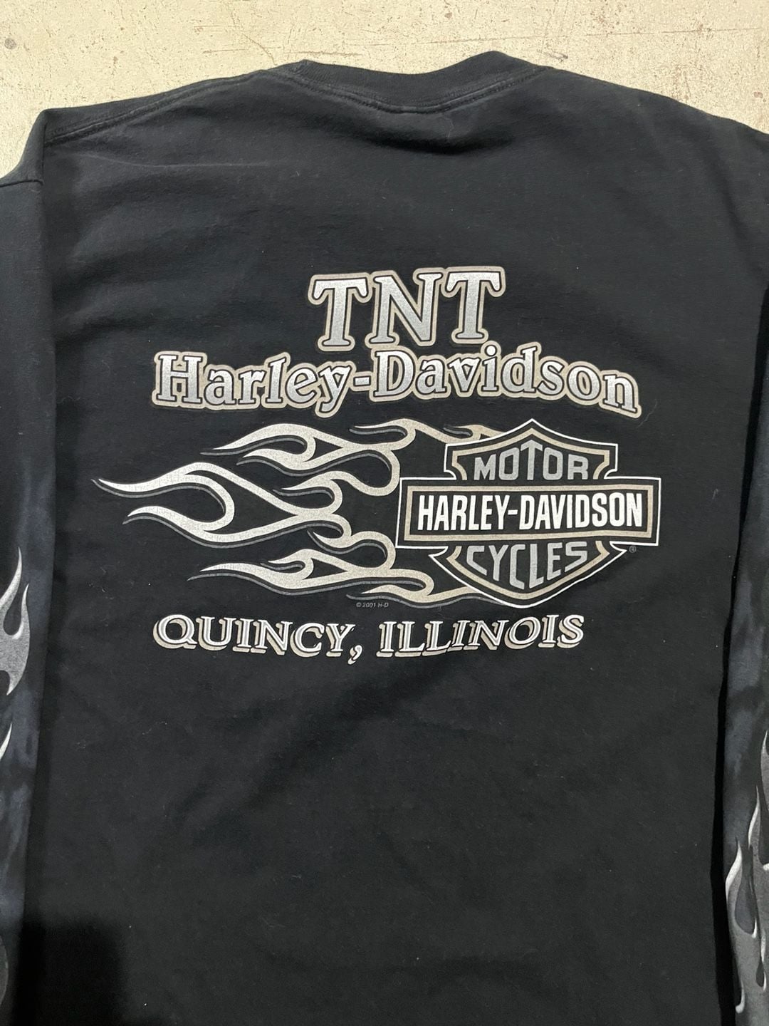 Crazy flame sleeve hit Harley Davidson Long Sleeve 7