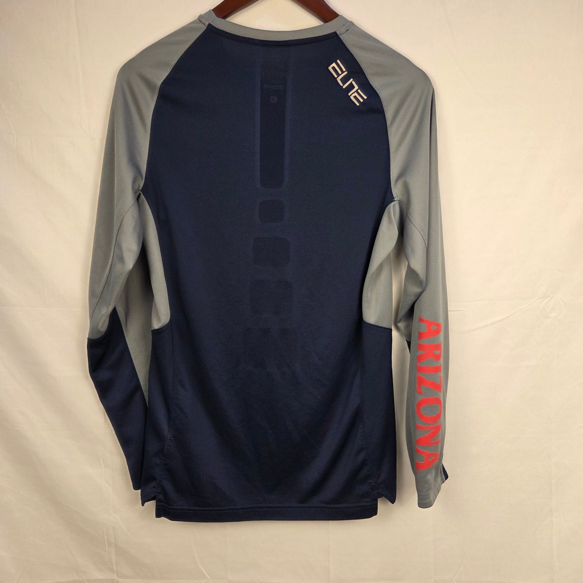 Nike Arizona Wildcats Elite Dri-Fit Long Sleeve Shirt Size S Navy Gray 6