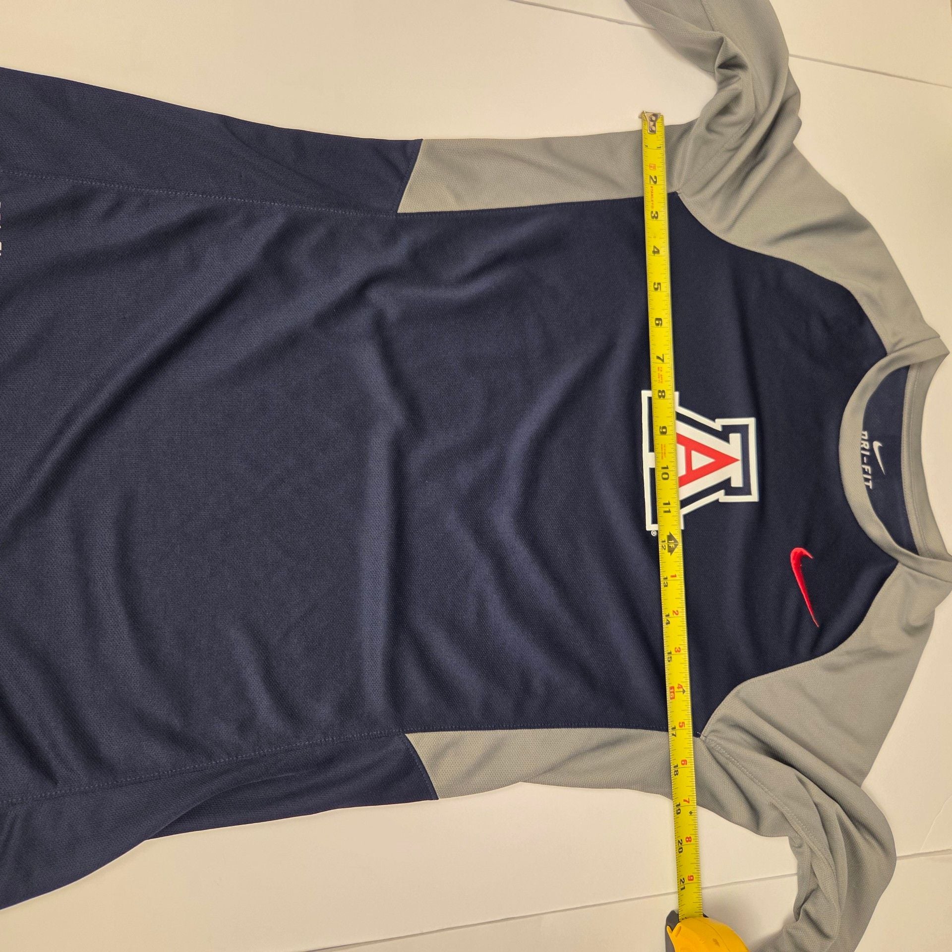 Nike Arizona Wildcats Elite Dri-Fit Long Sleeve Shirt Size S Navy Gray 12