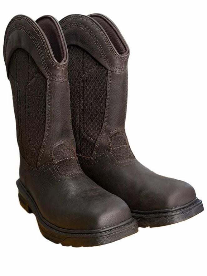 Herman Survivors Granite Steel Toe Work Boots Size 8 Brown Leather 2