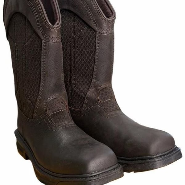Herman Survivors Granite Steel Toe Work Boots Size 8 Brown Leather