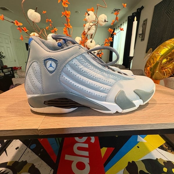 Nike Air Jordan 14 Retro Wolf Grey Sport Blue