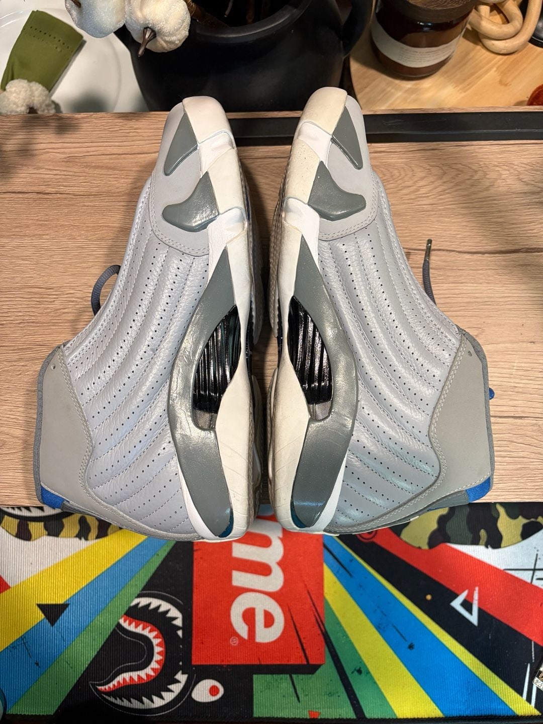 Nike Air Jordan 14 Retro Wolf Grey Sport Blue 7