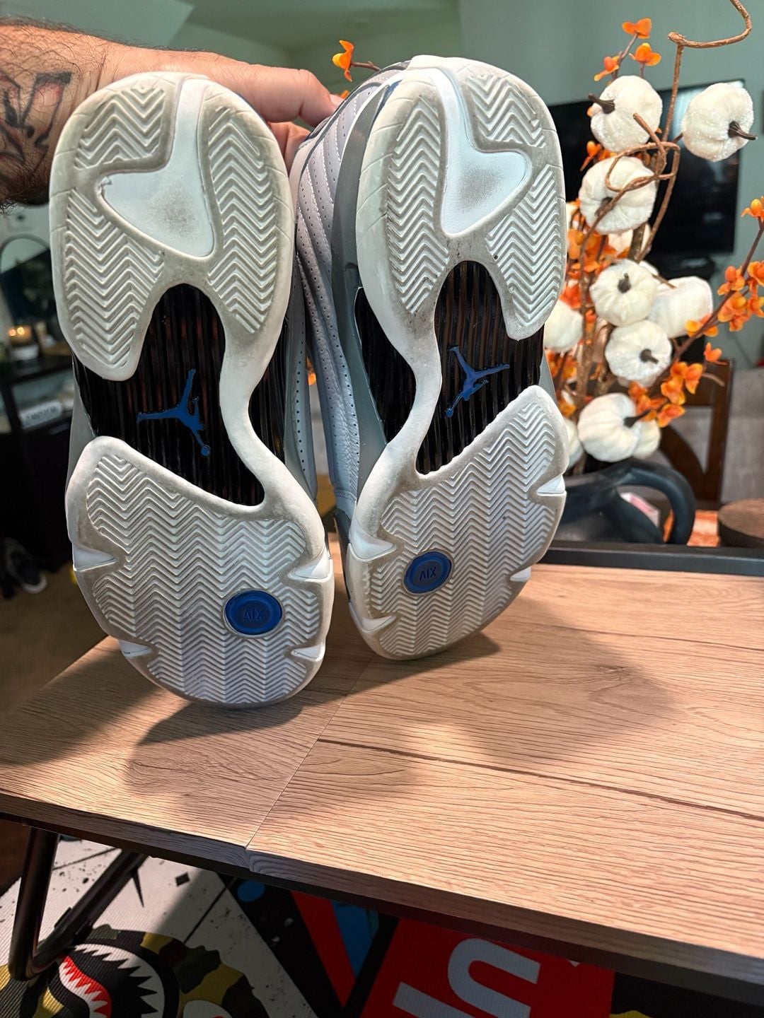 Nike Air Jordan 14 Retro Wolf Grey Sport Blue 8