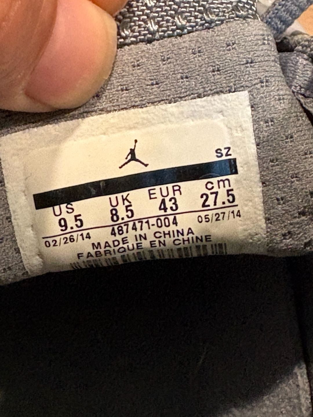 Nike Air Jordan 14 Retro Wolf Grey Sport Blue 9