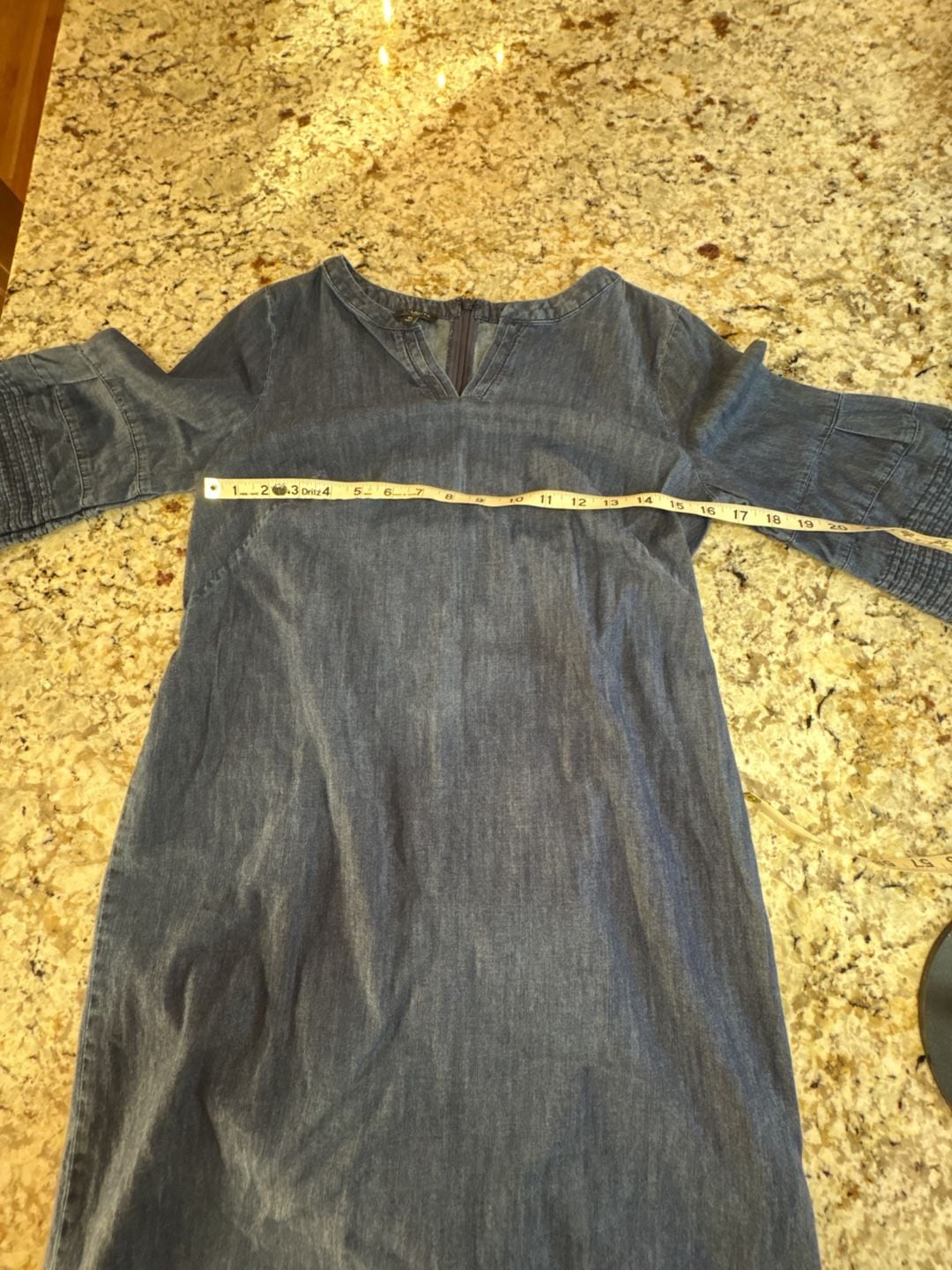 Talbots Denim Shift Dress Size 6P Blue Cotton Petite 6