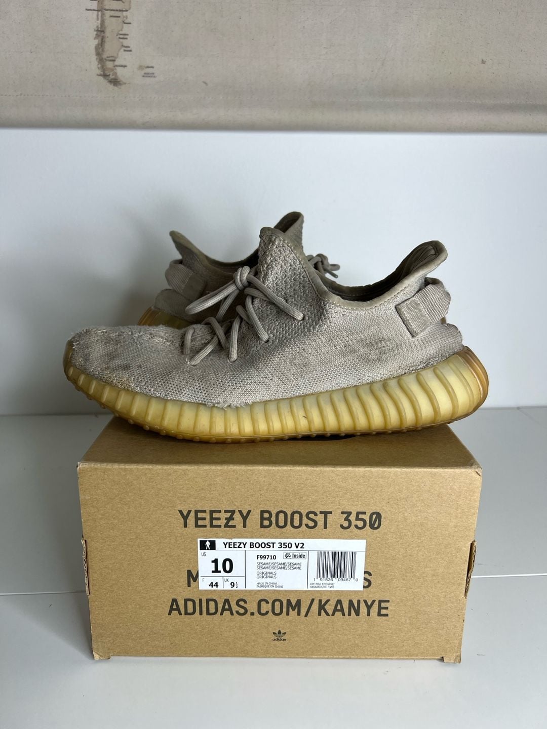 Adidas Yeezy Boost 350 V2 Size 10 Sesame Sneakers 2