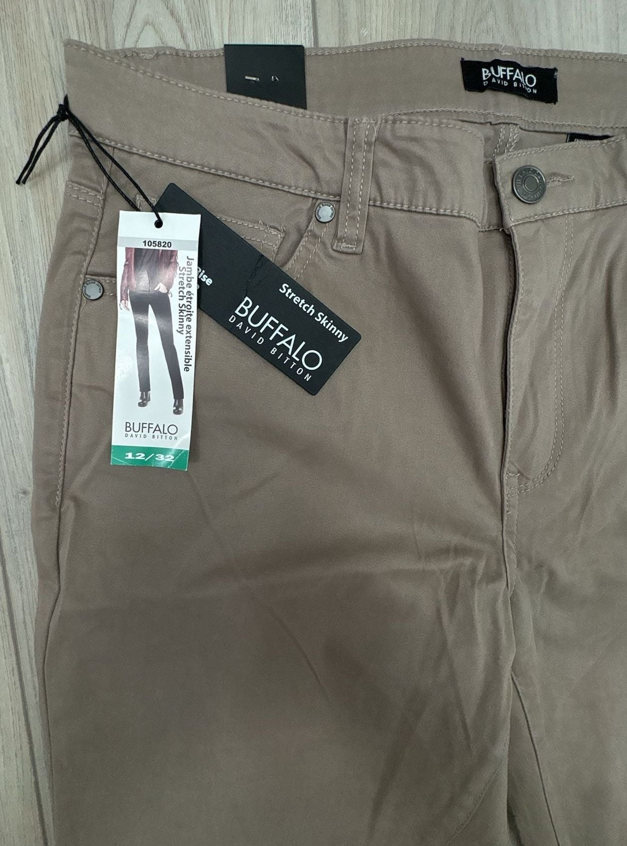 Buffalo David Bitton Hope Stretch Skinny Pants Size 12/32 Khaki NWT 3
